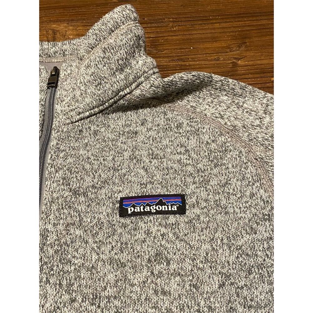 Patagonia Women's Gray Better Sweater 1/4 Zip Fleece Jacket Size S 25617 - Picture 2 of 9